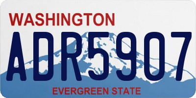 WA license plate ADR5907
