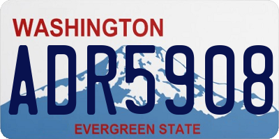 WA license plate ADR5908