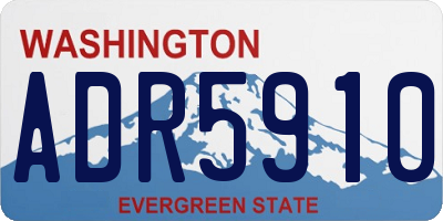 WA license plate ADR5910