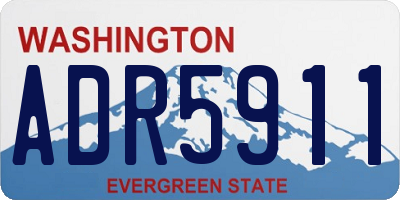 WA license plate ADR5911