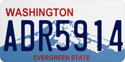 WA license plate ADR5914