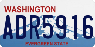 WA license plate ADR5916