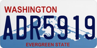 WA license plate ADR5919