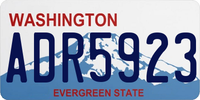 WA license plate ADR5923