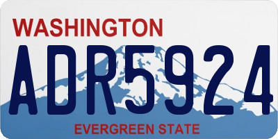 WA license plate ADR5924