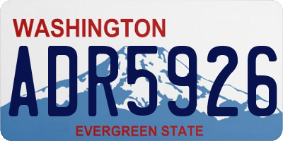 WA license plate ADR5926