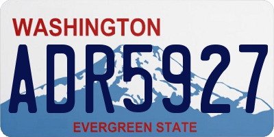 WA license plate ADR5927