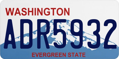 WA license plate ADR5932
