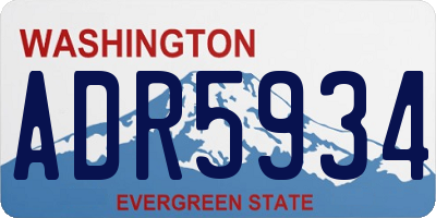 WA license plate ADR5934