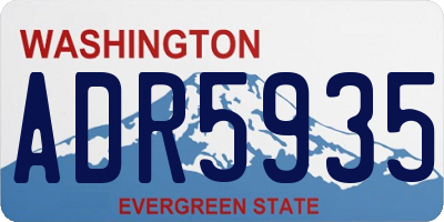WA license plate ADR5935