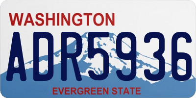 WA license plate ADR5936