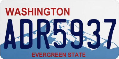 WA license plate ADR5937