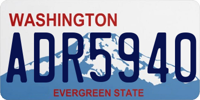 WA license plate ADR5940