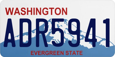 WA license plate ADR5941
