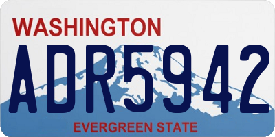 WA license plate ADR5942