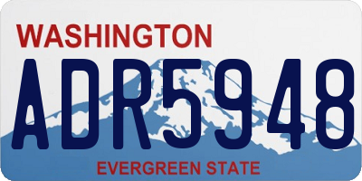 WA license plate ADR5948