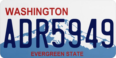 WA license plate ADR5949