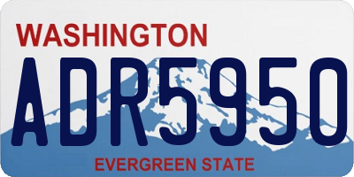 WA license plate ADR5950