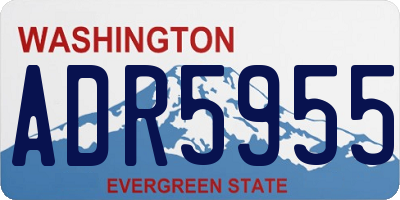 WA license plate ADR5955