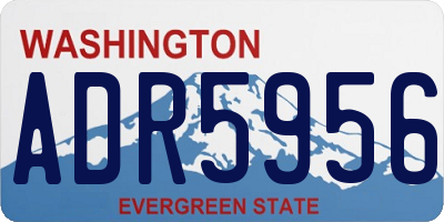 WA license plate ADR5956