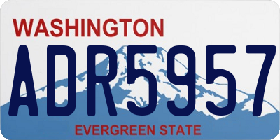 WA license plate ADR5957