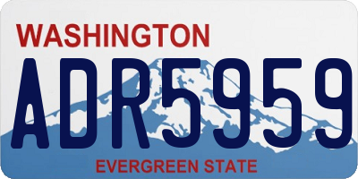 WA license plate ADR5959
