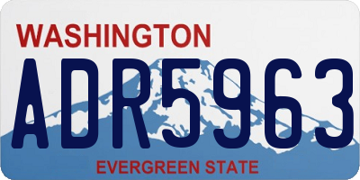 WA license plate ADR5963