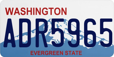 WA license plate ADR5965