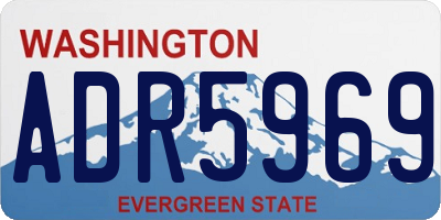 WA license plate ADR5969