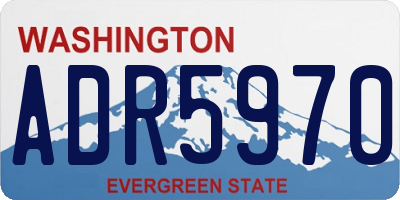 WA license plate ADR5970