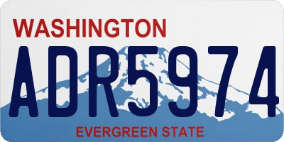 WA license plate ADR5974