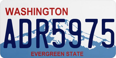 WA license plate ADR5975