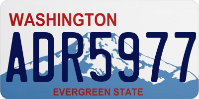 WA license plate ADR5977