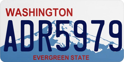 WA license plate ADR5979
