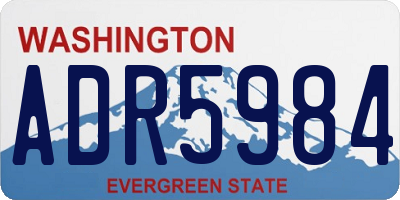 WA license plate ADR5984