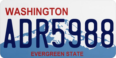 WA license plate ADR5988