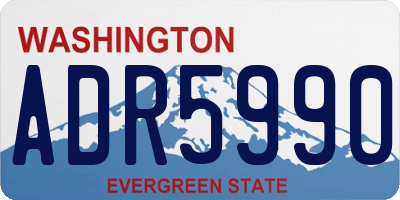 WA license plate ADR5990