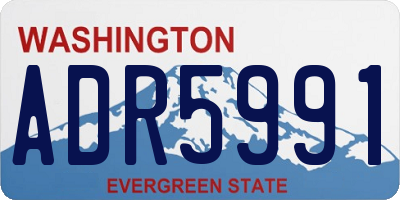 WA license plate ADR5991
