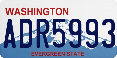 WA license plate ADR5993
