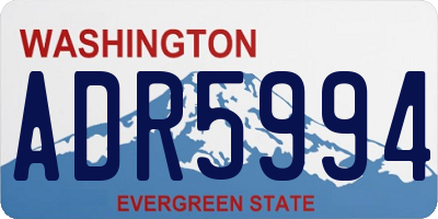 WA license plate ADR5994