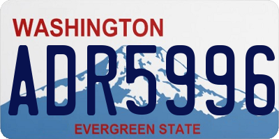 WA license plate ADR5996
