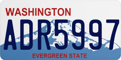 WA license plate ADR5997