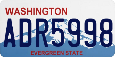 WA license plate ADR5998