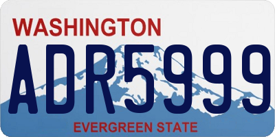 WA license plate ADR5999