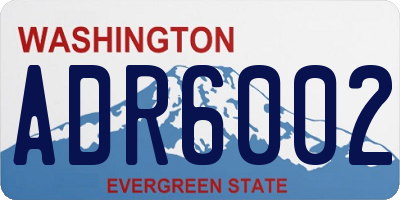 WA license plate ADR6002