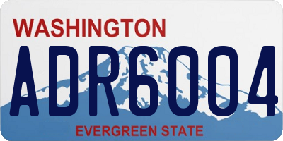 WA license plate ADR6004