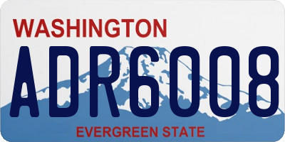 WA license plate ADR6008