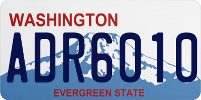 WA license plate ADR6010