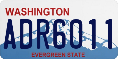 WA license plate ADR6011