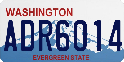 WA license plate ADR6014